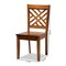 Baxton Studio Caron Modern and Contemporary Transitional Walnut Brown Finished Wood 2-Piece Dining Chair Set 180-11431-Zoro - alternate 8